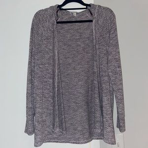 Heather maroon cardigan sweater